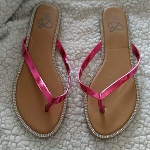 Sandales Blanches Femme Bobbie Brooks - Taille US Small (5-6), Ouvertes, Confort, Neuf Avec Défauts Mineurs